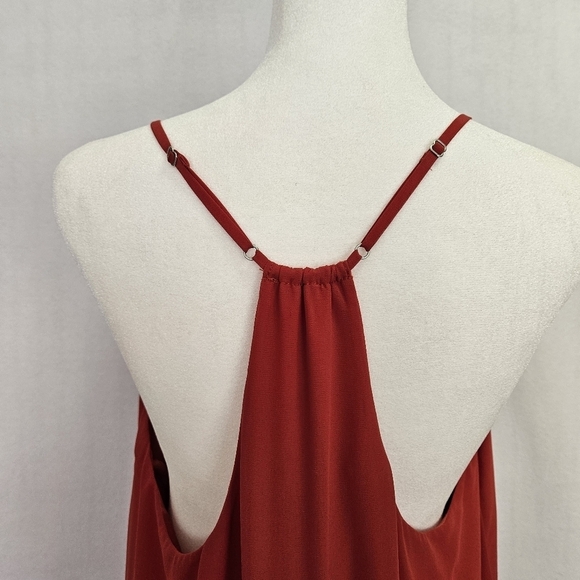 Gianni Bini Women's Red Cocktail Trapeze Mini Sleeveless Dress Size L - Picture 6 of 7